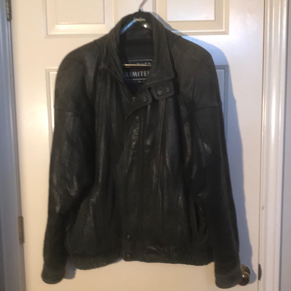 Vintage Leather Limited Biker Jacket. XL